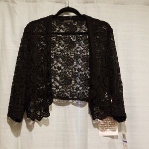 Lovely Black Lace Jacket XL